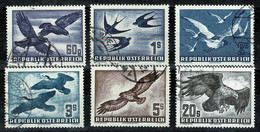 Autriche - Y&T PA N° 54-55-57-58-60 Oblitérés - Série Les Oiseaux Manque Le 59 - Aéreo