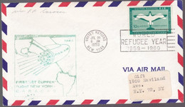 Une  Enveloppe United Nations  New- York  1959  First Jet Service  New- York  - Buenos  - Aires - Storia Postale