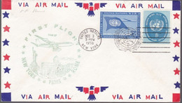 Une  Enveloppe United Nations  New- York  1959  First Jet Service  New- York  Paris Rome - Briefe U. Dokumente