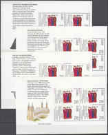Irland 683, 4 Verschiedene Heftchenblätter, Postfrisch **, Frankenapostel, 1989 - Carnets
