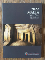 MALTE 2022 2€ Year Set 1Ct-2€ "Hal Saflieni Hypogeum" BU Folder - Monnaie De Paris Mintmark - Malta