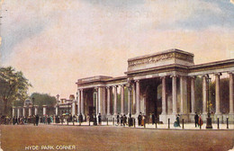 CPA Royaume Unis - Angleterre - London - Hyde Park Corner - S. Hildesheimer & Co. - Illustration - Colorisée - Oblitérée - Hyde Park