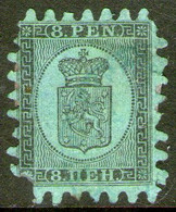 FINLANDIA – FINLAND Antiguo Sello Nuevo ESCUDO DE ARMAS X 8 Penni Años 1866-70 – Valorizado En Catálogo € 300,00 - Unused Stamps