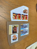 Germany Postally Stamp On Pieces From Hong Kong - Blocks & Sheetlets