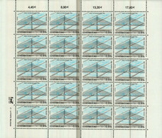 LUXEMBOURG Feuille De 20 Timbres à 0,89 Euro Pont Victor Bodson (1994) 2003 - Full Sheets