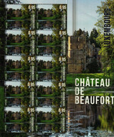 LUXEMBOURG Feuille De 10 Timbres à 0,95 Euro Chateau De Beaufort 2018 - Feuilles Complètes