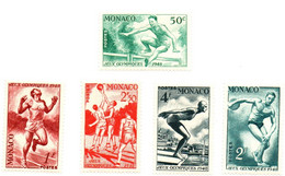 1948 - Monaco 319/23 Olimpiadi Di Londra      ---- - Sommer 1948: London