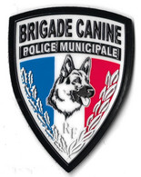 Ecusson écu Plastifié BRIGADE CANINE POLICE MUNICIPALE - Police & Gendarmerie