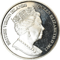 Monnaie, BRITISH VIRGIN ISLANDS, Dollar, 2017, Franklin Mint, Jubilé De Saphir - Islas Vírgenes Británicas