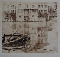 Albert BAERTSOEN - Reflets (II) [Weerspiegeling (II)] - De Lindenlei (le Quai Aux Tilleuls) - Etchings