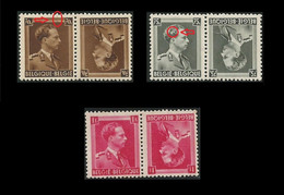 Timbres KP20/KP22 Tête-bêche Léopold III (Col Ouvert) Curiosités Coulée, Marque Blanche, Griffe Voir Photo - Other & Unclassified