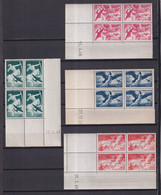 1946 - SERIE COMPLETE COINS DATES - POSTE AERIENNE - YVERT N° 16/19 ** MNH - COTE = 90 EUR. - Luchtpost