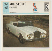Verzamelkaarten Collectie Atlas: ROLLS-ROYCE Corniche - Automobili