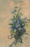 CARTOLINA  FIORI-PIANTE-ALBERI-ROSA-PETUNIA-VIOLA-ORTENSIA-TULIPANO-LAVANDA-GAROFANO,VIAGGIATA 1907 - Flowers