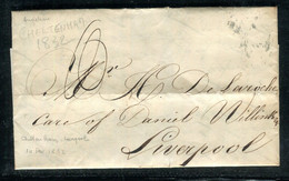 Grande Bretagne - Lettre Cachetée Avec Texte De Cheltenham Pour Liverpool En 1832 - N 304 - ...-1840 Precursores