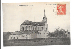 Cpa 61 Gacé Abside De L'église, BEAU TIMBRE, Croix Rouge - Gace