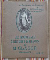 Catalogue 75 PARIS 3e Et 8e 1928 Ceintures Maillots M. GLASER Corsets Soutiens Gorge Pessaires  Coussins - Libros