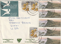 South Africa Cover Mailed To USA - Cartas & Documentos