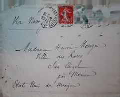 H 22 Lettre Pour Le Mexique 1908 - Cartas