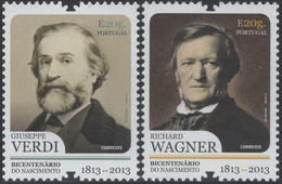 Portugal 2013 Correo 3787/88 **/MNH Bicentenario Verdi /Wagner. (2val.) - Neufs