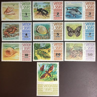 Samoa 1972 Wildlife Animals Definitives Set Butterflies Insects Reptiles Shells Fish MNH - Ohne Zuordnung