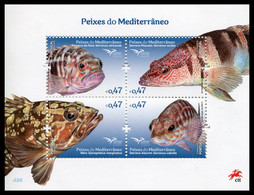 Portugal 2016 Correo 4131/34 HB **/MNH Peces Del Mediterraneo - HB - Neufs