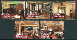 Portugal 2017 Correo 4293/97 **/MNH Cafes Historicos II. (5val.) - Neufs