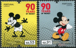 Portugal 2018 Correo 4412/13 **/MNH 90 Años De Mickey Mouse. (2val.) - Neufs