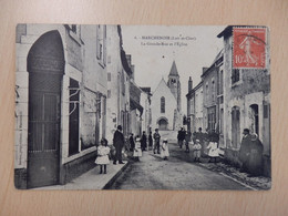 CPA MARCHENOIR 41 LA GRANDE RUE ET L'EGLISE - Marchenoir