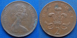 UK - 2 New Pence 1971 "Welsh Plumes And Crown" KM# 916 Elizabeth II Decimal Coinage (1971-2022) - Edelweiss Coins - 2 Pence & 2 New Pence