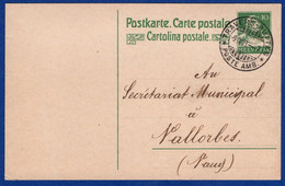 86B/76: Bahnpost "TRAVERS - BUTTES / * POSTE AMB. *"  (BP0023) - Railway