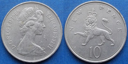 UK - 10 New Pence 1969 "Crowned Lion" KM# 912 Elizabeth II Decimal Coinage (1971-2022) - Edelweiss Coins - 10 Pence & 10 New Pence