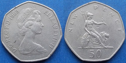 UK - 50 New Pence 1969 "Britannia" KM# 913 Elizabeth II Decimal Coinage (1971-2022) - Edelweiss Coins - 50 Pence