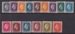 New Zealand, Scott 145-159 (SG 416-430c), MLH/HR - Ungebraucht