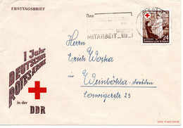 55554 - DDR - 1953 - 24Pfg Rotes Kreuz EF A Bf POTSDAM - DAS DEUTSCHE ROTE KREUZ ... -> Weinboehla - Rode Kruis