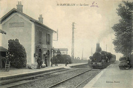 St Marcellin * La Gare Du Village * Passage Du Train * Ligne Chemin De Fer - Saint-Marcellin