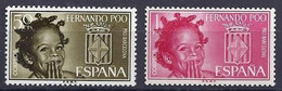 FERNANDO POO 1963 - AYUDA A BARCELONA - EDIFIL 218-219** - Fernando Po