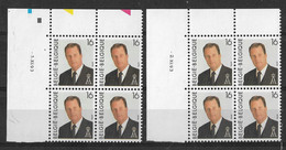 2 Bloc De 4 N° 2535 Avec  CD Du 1.XII.93 Et 2.XII.93. - 1993-2013 King Albert II (MVTM)