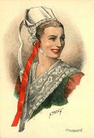 Plougastel * Cpa Illustrateur THIRY * Femme Du Pays En Coiffe - Plougastel-Daoulas