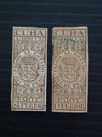 CUBA 1890 FISCAL TAXE TELEGRAFO - Telegraafzegels