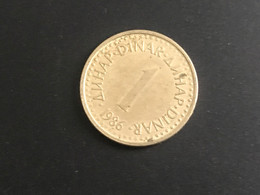 Münze Münzen Umlaufmünze Jugoslawien 1 Dinar 1986 - Yugoslavia