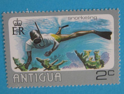 1977 ANTIGUA Sport Sub Snorkelling - Nuovo MNH - 1960-1981 Ministerial Government