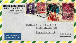 BRASILE BRASIL - 1959 RECIFE Busta Affrancata Con 4 Francobolli (basketball,...) Viaggiata Per La Svizzera - 5405 - Covers & Documents