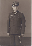 Mann In Militär-Uniform - Foto A. Rohwer - Kiel - 15,5 X 10,5 Cm - Guerra 1939-45