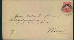 1886, Bahnpostoval "DRESDEN  PLAUEN" Auf GSU 10 Pfg. - Sachsen