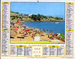 Almanach PTT - Jean Lavigne - 1974 - Tamaño Grande : 1971-80
