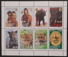 SO) ANTIGUA AND BARBUDA, WILDLIFE ANIMALS ELEPHANT TIGER CAMEL, FELINE, LEOPARDS, MNH - Antigua Und Barbuda (1981-...)