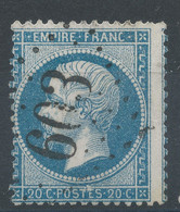 Lot N°70792    Variété/n°22, Oblitéré GC 603 Bray-sur-Seine, Seine-et-Marne (73), Tache Blanche TE De POSTES - 1862 Napoleon III