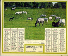 Almanach PTT - Oberthur - Yvelines - 1974 - Groot Formaat: 1971-80