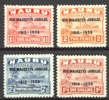 Nauru Sc# 31-34 MH 1935 Silver Jubilee Issue - Nauru